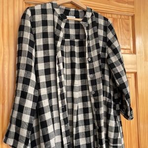 Fog linen, long linen jacket dress